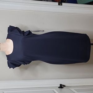 Tommy Hilfiger NWT New Navy Dress with‎ Ruffle Sleeves Size 12